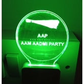 MultiColor acrylic and plastic AAP AC Adapter Night Lamp, laser-engraved design on 4mm thick acrylic glass, ideal for living room, bedroom, gifts, bars, coffee shops, hotels